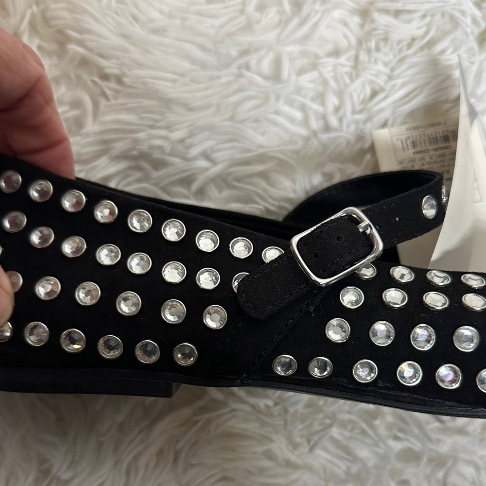 a new day Black and Silver Studded Flats - Picture 8 of 9